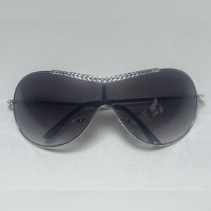Jimmy Crystal New York Chic Silver Rhinestone Sunglasses